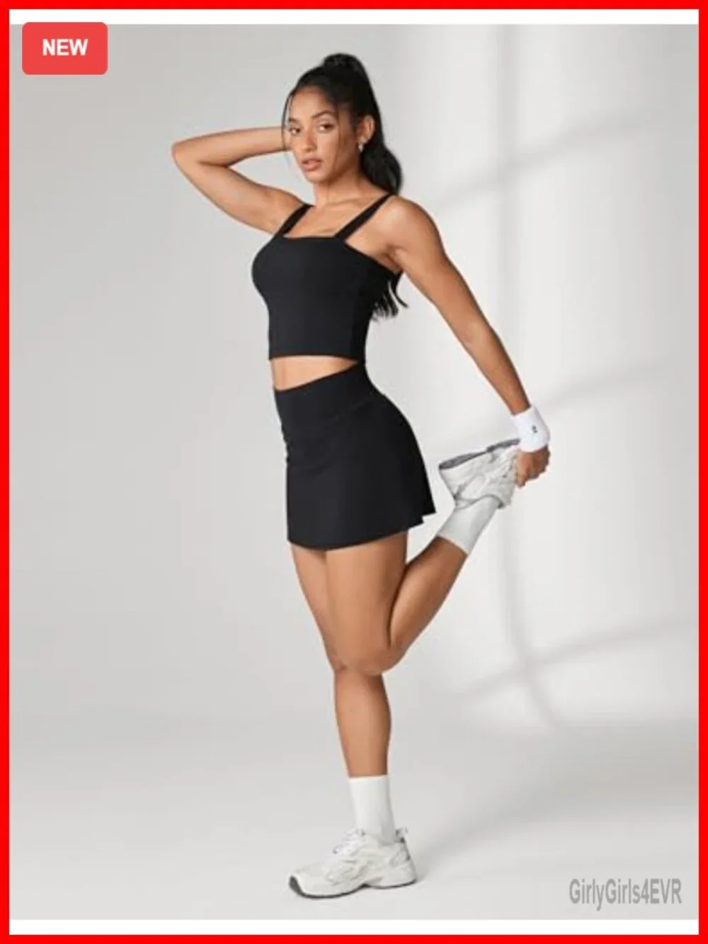 High Waisted Athletic Skort with Built-in Shorts and Pockets